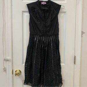 Vivienne Tam Women Black Cocktail Dress Sz 4